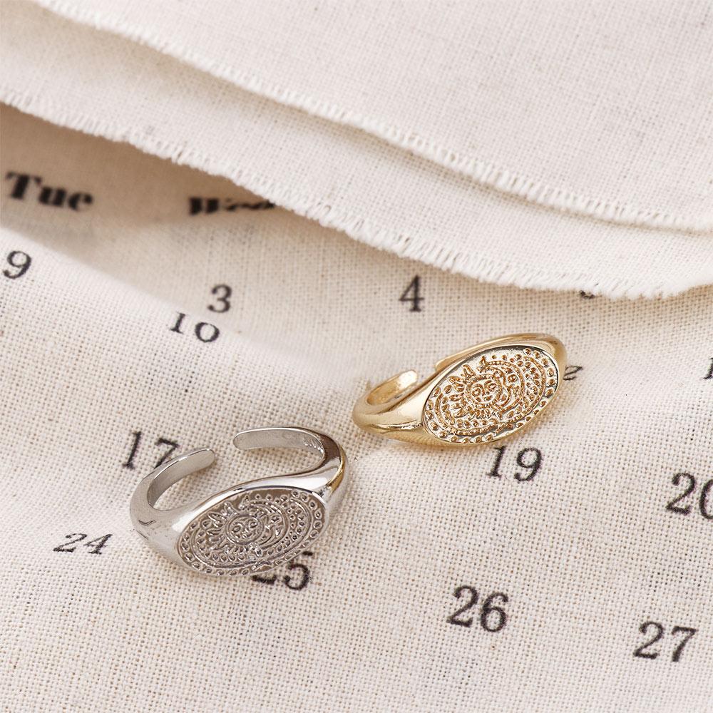 Korean Daily Lifestyle - Anillo minimalista con diseño de sol